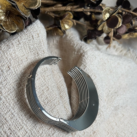 All Saints Silver Cuff Bracelet - Picture 2 of 10
